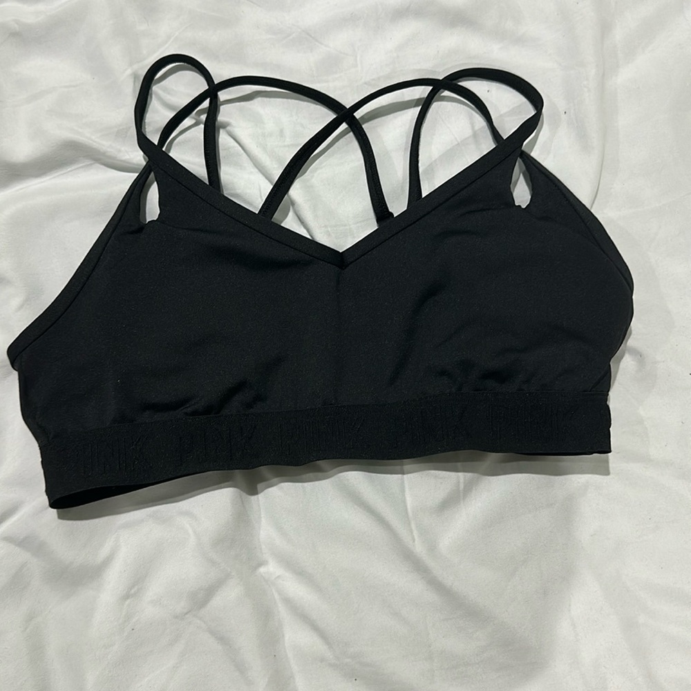 PINK Active Black Sports Bra size Large